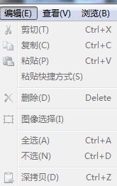 偏光显微镜摄像头测量软件IMAGEVIEW编辑菜单教程之粘贴 粘贴快捷方式 删除